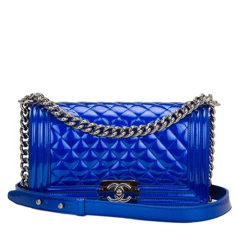 chanel boy bag metalic blue|chanel le boy bag yupoo.